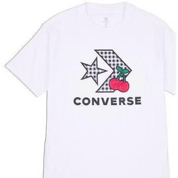 textil Mujer Tops y Camisetas Converse Cherry Star Chevron  10026042-A01 Blanco