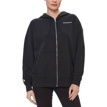 textil Mujer Chaquetas Converse OVERSIZED FULL-ZIP HOODIE Negro