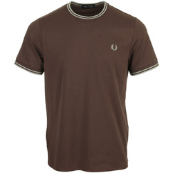 textil Hombre Camisetas manga corta Fred Perry Twin Tipped Marrón
