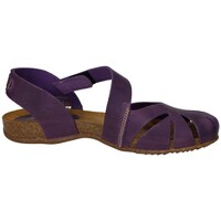 Zapatos Mujer Sandalias Interbios Cangrejeras de piel Violeta