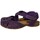 Zapatos Mujer Sandalias Interbios Cangrejeras de piel Violeta
