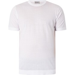 textil Hombre Camisetas manga corta John Smedley Camiseta Lorca Welted Blanco