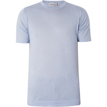 textil Hombre Camisetas manga corta John Smedley Camiseta Lorca Welted Azul