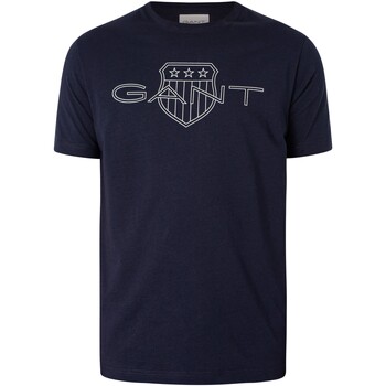 Gant Camiseta Con Logo Azul