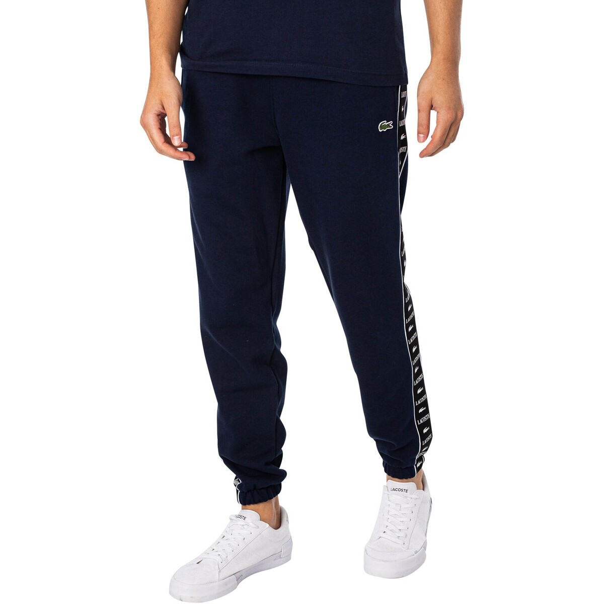 textil Hombre Pantalones de chándal Lacoste Joggers De Marca Lateral Azul