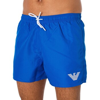 Emporio Armani Pantalones Cortos De Natación Con Logo Azul