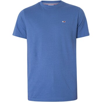 textil Hombre Camisetas manga corta Tommy Jeans Camiseta Ajustada De Punto Azul