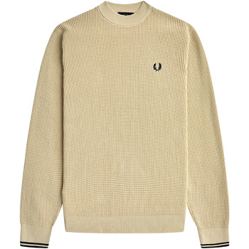 textil Hombre Sudaderas Fred Perry Fp Waffle Stitch Jumper Beige