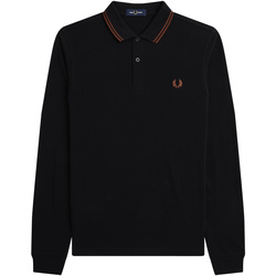 textil Hombre Tops y Camisetas Fred Perry Fp Ls Twin Tipped Shirt Negro