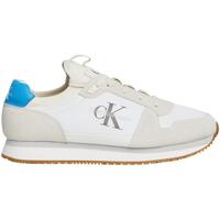 Zapatos Hombre Zapatillas bajas Calvin Klein Jeans RUNNER SOCK LACEUP NY-LTH B Blanco