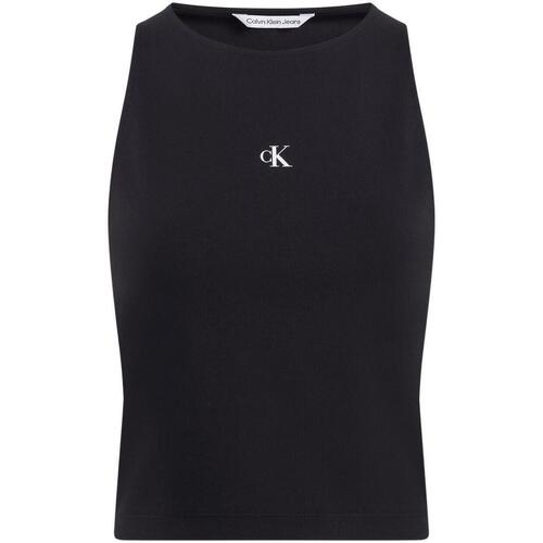 textil Mujer Tops y Camisetas Calvin Klein Jeans ARCHIVAL MILANO TOP Negro