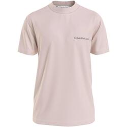 textil Hombre Camisetas manga corta Calvin Klein Jeans INSTITUTIONAL TEE Rosa
