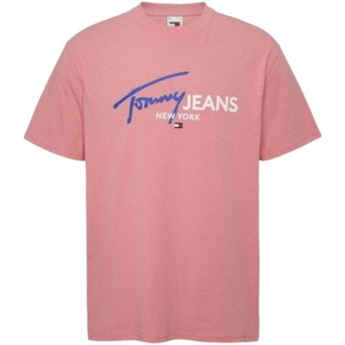textil Hombre Camisetas manga corta Tommy Hilfiger DM0DM18572 TIC Rosa