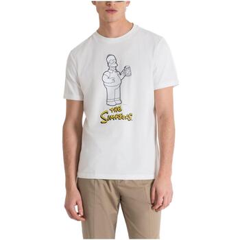 textil Hombre Camisetas manga corta Antony Morato MMKS02416 FA100240 Blanco