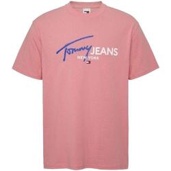 textil Hombre Camisetas manga corta Tommy Hilfiger DM0DM18572TIC Rosa