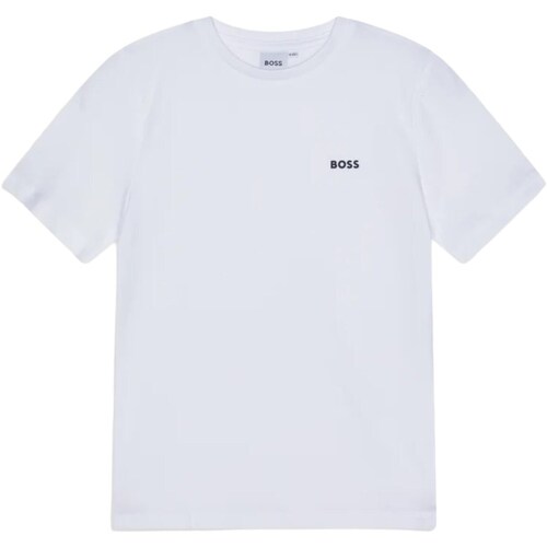 textil Niño Camisetas manga larga BOSS J25P23 Blanco