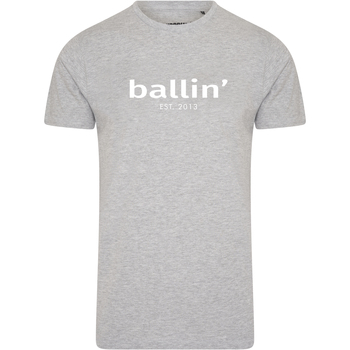 textil Hombre Camisetas manga corta Ballin Est. 2013 Tapered Fit Shirt Gris