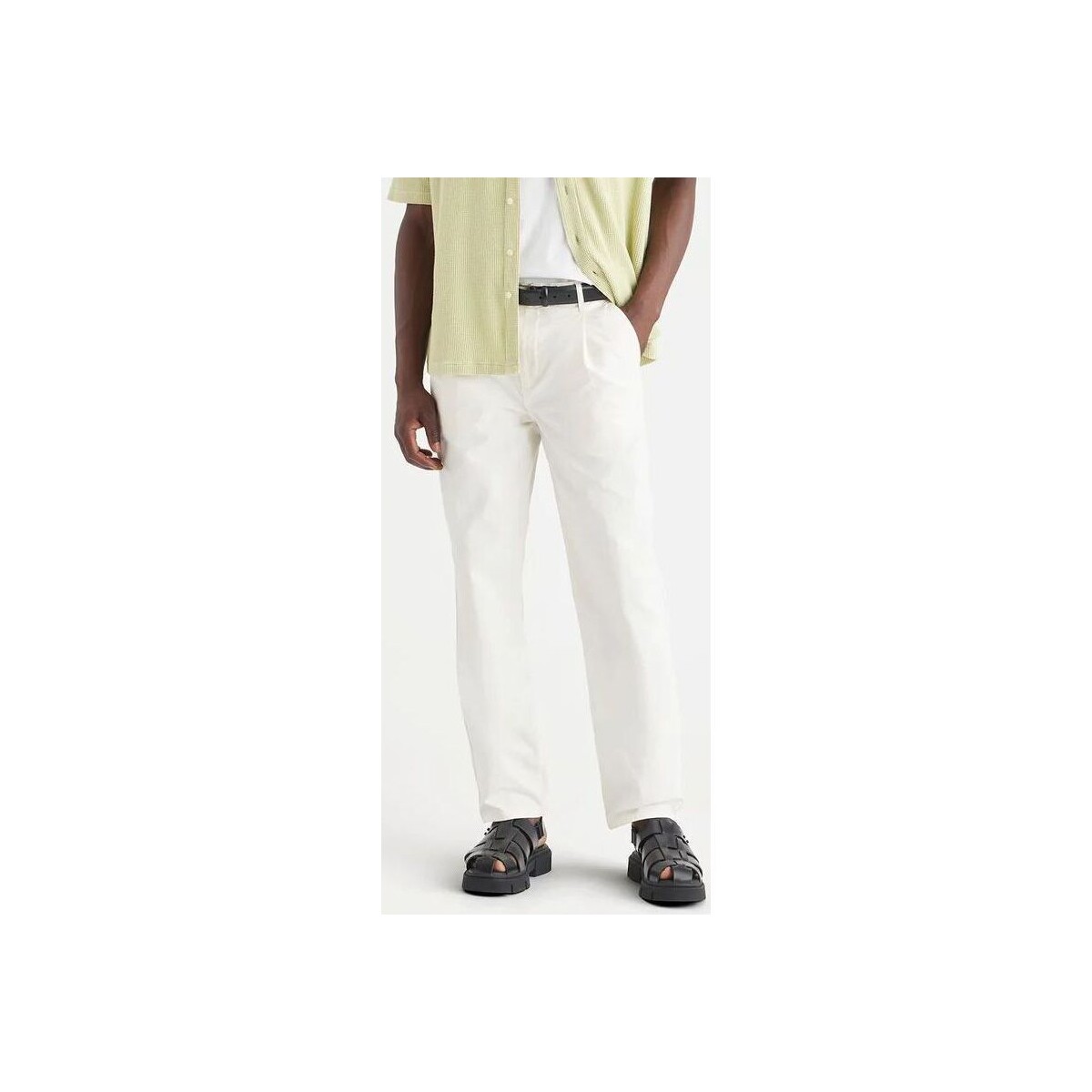 textil Hombre Pantalones Dockers A7532 0004 - CHINO RELAXED TAPARED-UNDYED Blanco