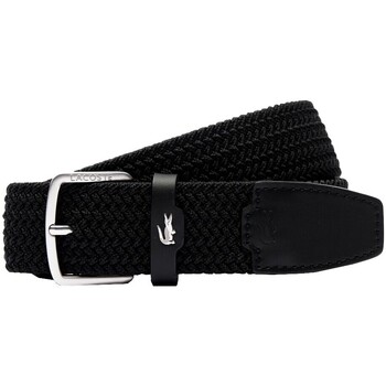 Accesorios textil Hombre Cinturones Lacoste - Cinturón Elástico Trenzado Negro