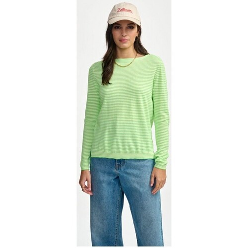 textil Mujer Camisetas manga corta Bellerose Gop Sweater Lime Stripes Multicolor