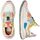Zapatos Mujer Deportivas Moda Flower Mountain YAMANO 3 - 2017817 01-1N04 WHITE-PINK multicolore