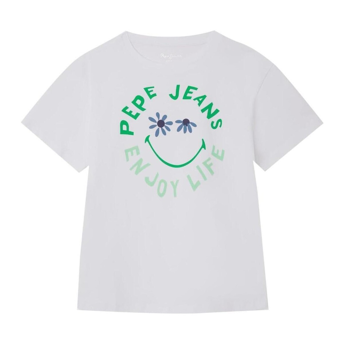 textil Niña Camisetas manga corta Pepe jeans PG503081 800 Blanco