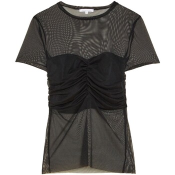 textil Mujer Tops / Blusas Patrizia Pepe - Camiseta Efecto Transparente Negro