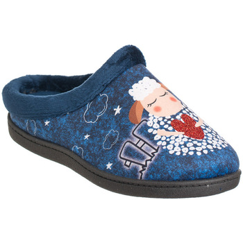 Zapatos Mujer Pantuflas Plumaflex 12213 OVEJA Azul