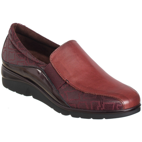 Zapatos Mujer Mocasín Pitillos 5304 Burdeo