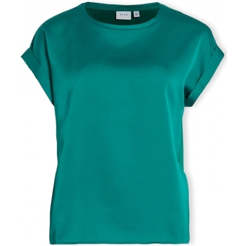 textil Mujer Tops / Blusas Vila Noos Top Ellette - Ultramarine Green Verde