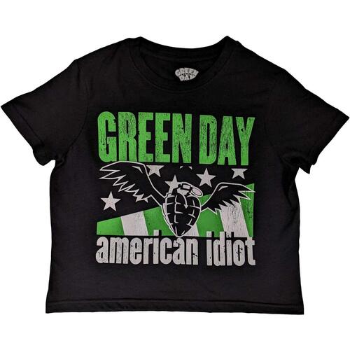 textil Mujer Camisetas manga larga Green Day American Idiot Negro
