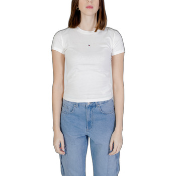 textil Mujer Camisetas manga corta Tommy Hilfiger DW0DW17827 Blanco