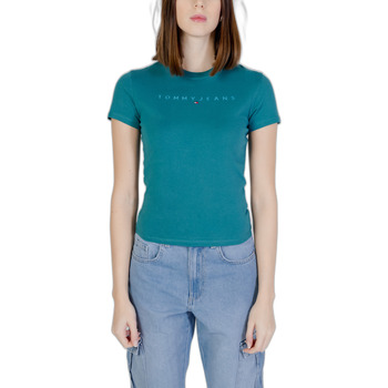textil Mujer Camisetas manga corta Tommy Hilfiger DW0DW17827 Verde