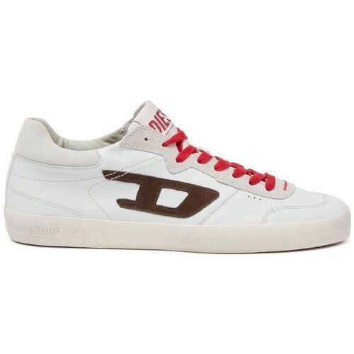 Zapatos Hombre Deportivas Moda Diesel Y03336 P2034 - S-LEROJI LOW-HA123 WHITE-BROWN-RED- Blanco