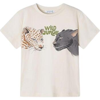 textil Niño Tops y Camisetas Mayoral Camiseta wild jungle Blanco