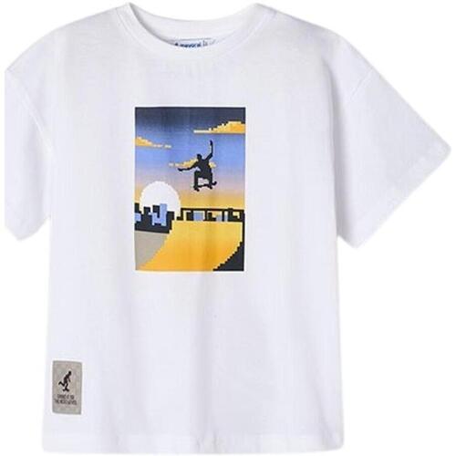 textil Niño Tops y Camisetas Mayoral Camiseta m/c skate park Blanco