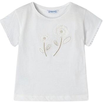 Mayoral Camiseta m/c flor Blanco
