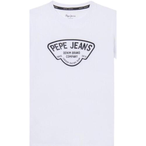 textil Niño Camisetas manga corta Pepe jeans PB503848 800 Blanco