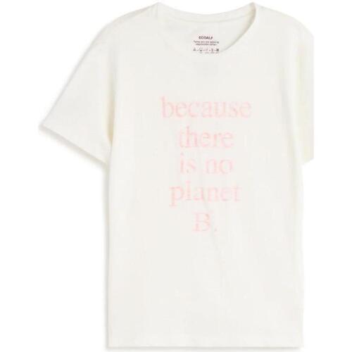 textil Mujer Camisetas manga corta Ecoalf MCWGATSLOVIS0123S24 Blanco