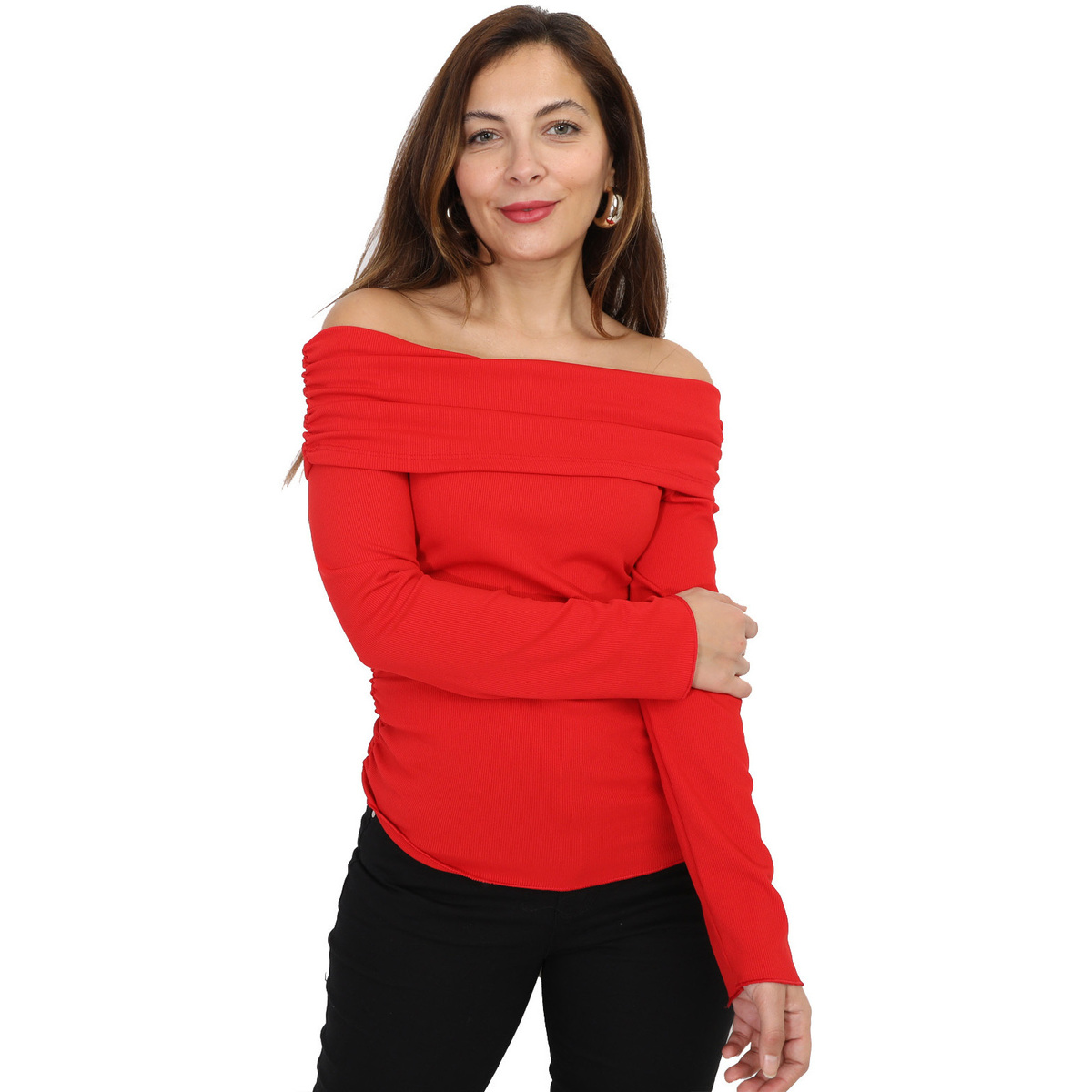 textil Mujer Tops / Blusas La Modeuse 70059_P163386 Rojo