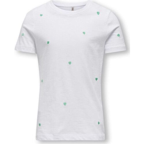 textil Niña Tops y Camisetas Only 15317766 KETTY-WHITE/SAGE Blanco