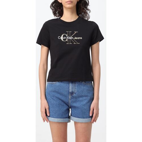 textil Mujer Tops y Camisetas Calvin Klein Jeans J20J222639 BEH Negro