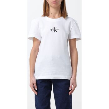 textil Mujer Tops y Camisetas Calvin Klein Jeans J20J222564 YAF Blanco