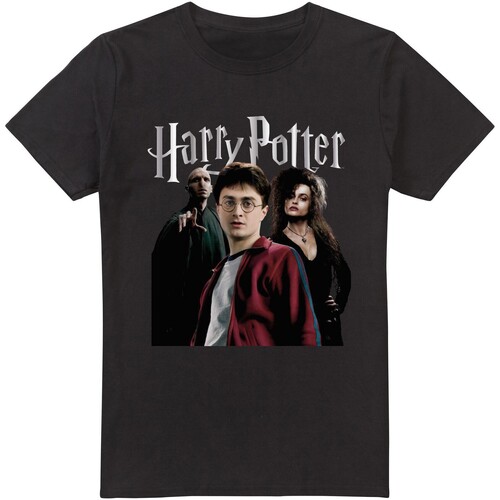 textil Hombre Camisetas manga larga Harry Potter Hogwarts 90s Negro