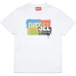 textil Niños Tops y Camisetas Diesel J01776-00YI9 - TKAND-K100 WHITE Blanco