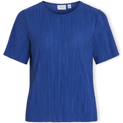 textil Mujer Tops / Blusas Vila Noos Top Plisa S/S - True blue Azul