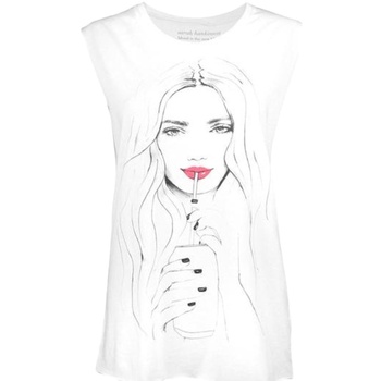 textil Mujer Camisetas sin mangas Blood Is The New Black Soda Pop! Blanco