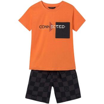 textil Niño Tops y Camisetas Mayoral Conj. punto bermuda estampada Naranja