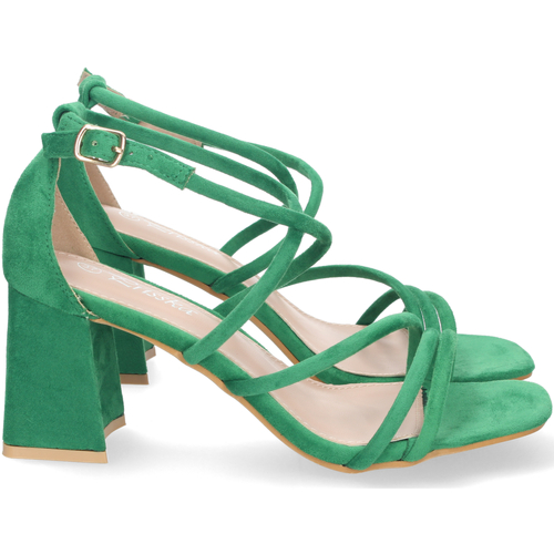 Zapatos Mujer Zapatos de tacón Vero Moda Sandalia de Tacon con Tiras y Hebilla Verde