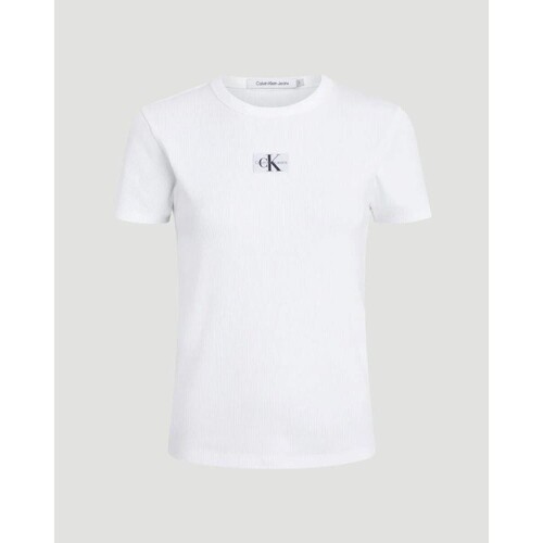 textil Mujer Tops y Camisetas Calvin Klein Jeans J20J222687YAF Blanco